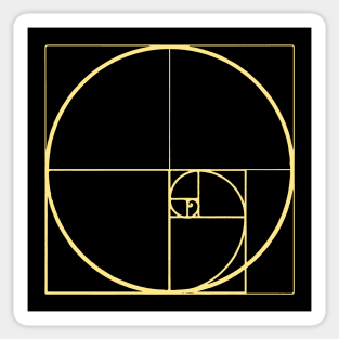 Golden Ratio circle Sticker